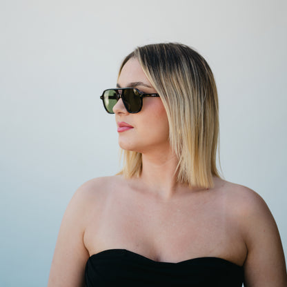 CAPRI | TORTOISE DARK GREEN