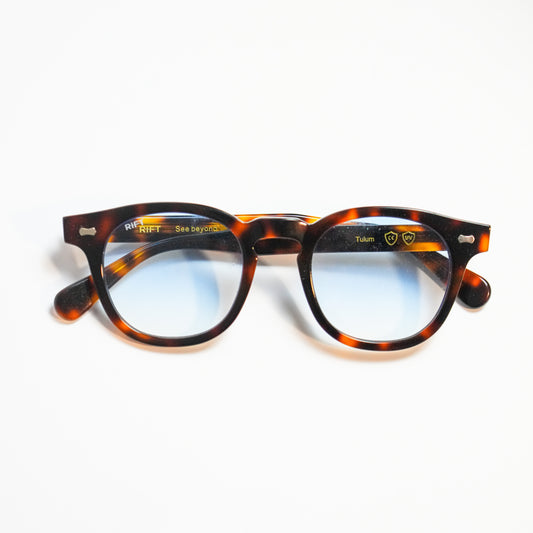 TULUM | TORTOISE  WHITE & BLUE