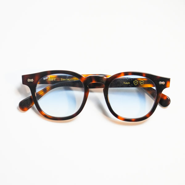 TULUM | TORTOISE  WHITE & BLUE
